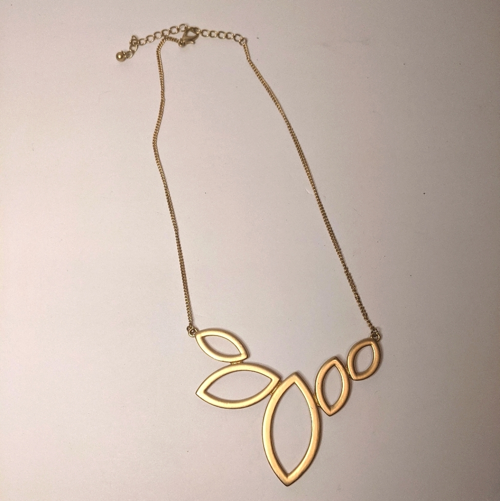 Gold Leaf Shape Minimalist Necklace